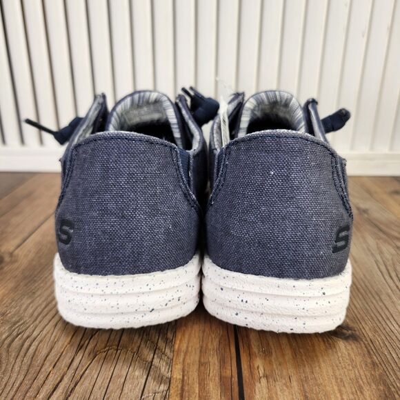 Skechers Relaxed Fit Canvas Loafers Mens Size 8 Navy Blue Slip On Casual Shoes main image 7